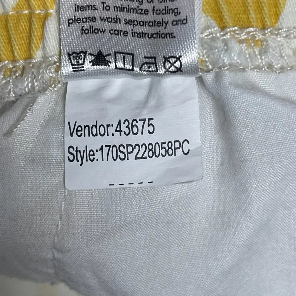 PacSun Mens Volley Shorts Yellow White Wave Print Size L - Picture 8 of 8